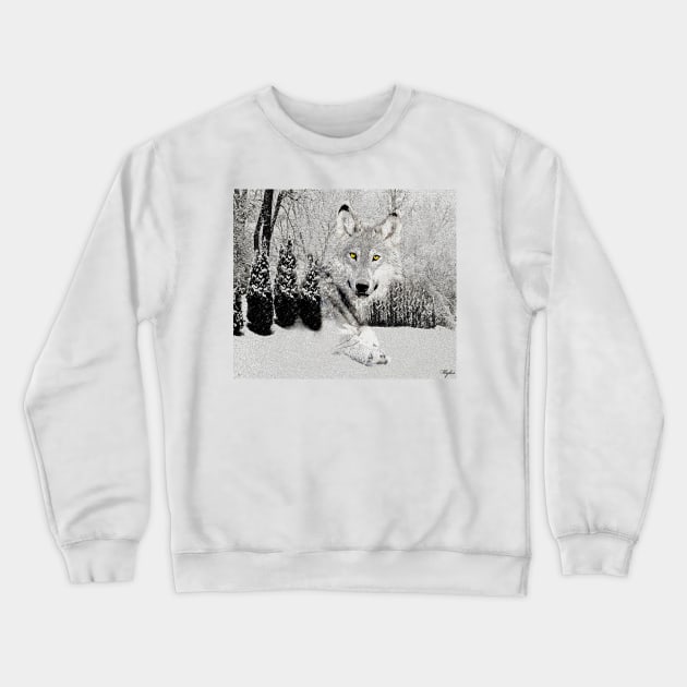 WOLF AND SNOW Crewneck Sweatshirt by Overthetopsm